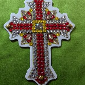 5 For $10 Decorative Bejeweled Cross Magnet